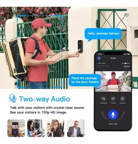 VIDEO PORTERO WIFI RECARGABLE U8